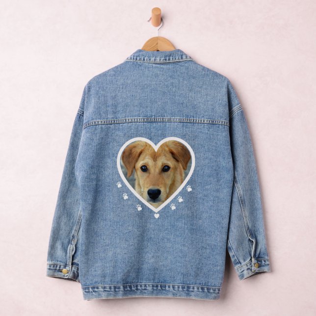 Maßgeschneiderte Dog Heart Denim Jacket Jeansjacke (Hangar)