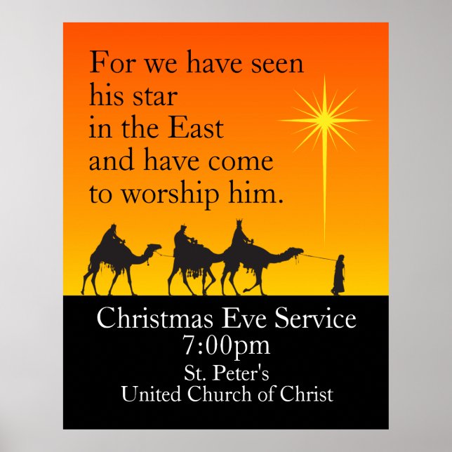 Maßgeschneiderte Drei Weisen Religiöse Weihnachten Poster (Vorne)