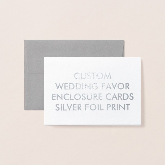 Maßgeschneiderte EinsteckkARTEN für Hochzeiten, SI Folienkarte (Vorderseite mit Umschlag)