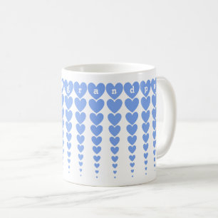 Maßgeschneiderte Elegante Best Grandpa Blue Heart Kaffeetasse