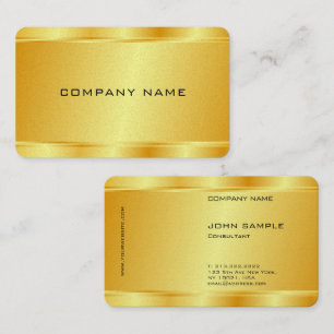 Maßgeschneiderte, elegante Gold Look Glamour Luxus Visitenkarte
