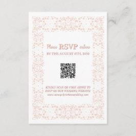 Maßgeschneiderte, elegante Hochzeitskarte mit rosa Begleitkarte