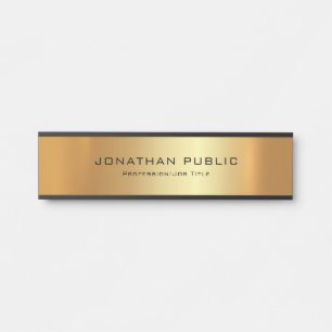 Maßgeschneiderte Elegante Moderne Glamour Schwarz  Türschild