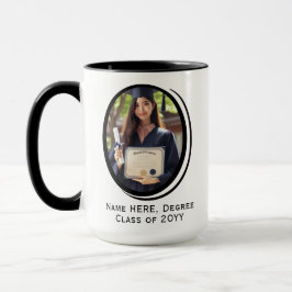 Maßgeschneiderte Elegante Modernes Oval 2 Foto Abs Tasse