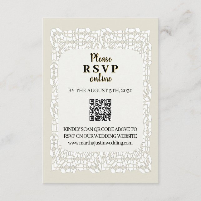 Maßgeschneiderte, elegante QR-Coding-Cards Begleitkarte (Vorderseite)