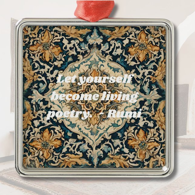 Maßgeschneiderte Elegantes Muster Persische Gesche Ornament Aus Metall (Custom Elegant Tile Pattern Persian Gifts for Her)