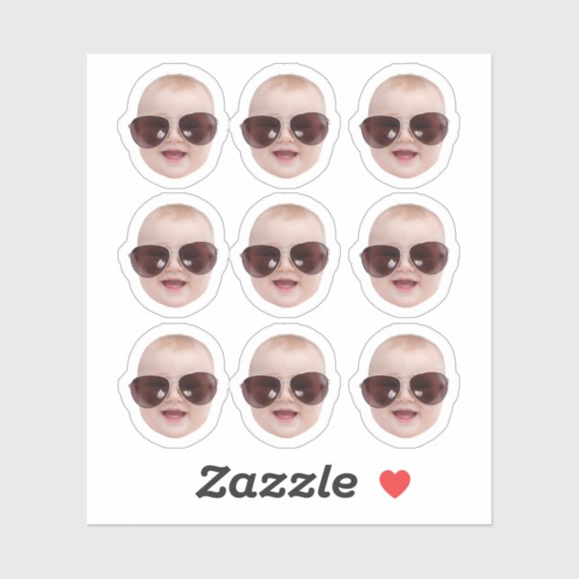 Maßgeschneiderte Face-Sticker Notebook-Personalisi Aufkleber (Blatt)