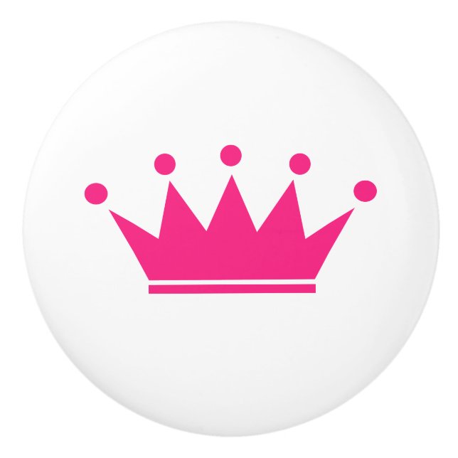Maßgeschneiderte Farb-Prinzessin Kronen rund ziehe Keramikknauf (Vorderseite)