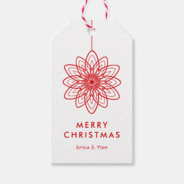 Maßgeschneiderte Farbe Frohe Weihnachtsminimalisti Geschenkanhänger