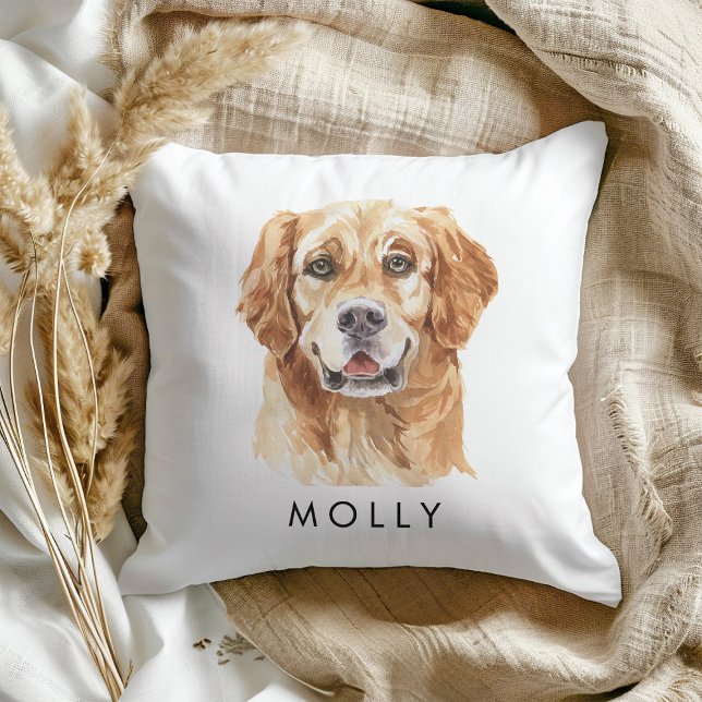 Maßgeschneiderte Farbe Golden Retriever Hund Lover Kissen (Von Creator hochgeladen)