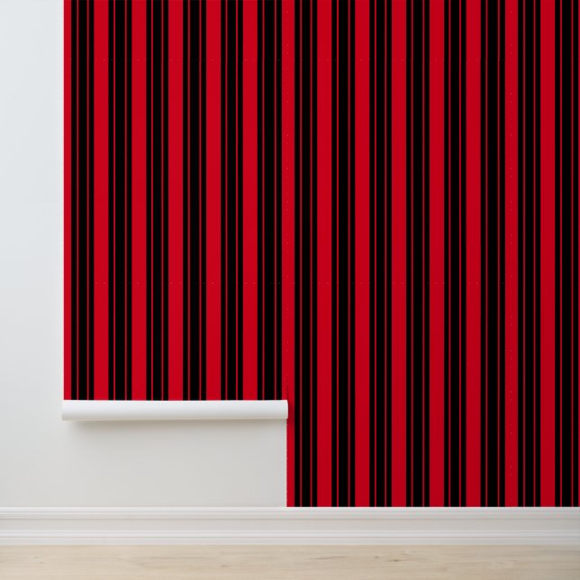Maßgeschneiderte Farben in Schwarz und Rot Tapete (Anwendung)