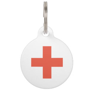 Maßgeschneiderte Farbkreuze mit großem Begleiter-T Haustiermarke