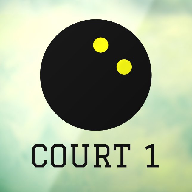 Maßgeschneiderte Fensterverkleidung für den Squash Fensteraufkleber (Blatt 3)