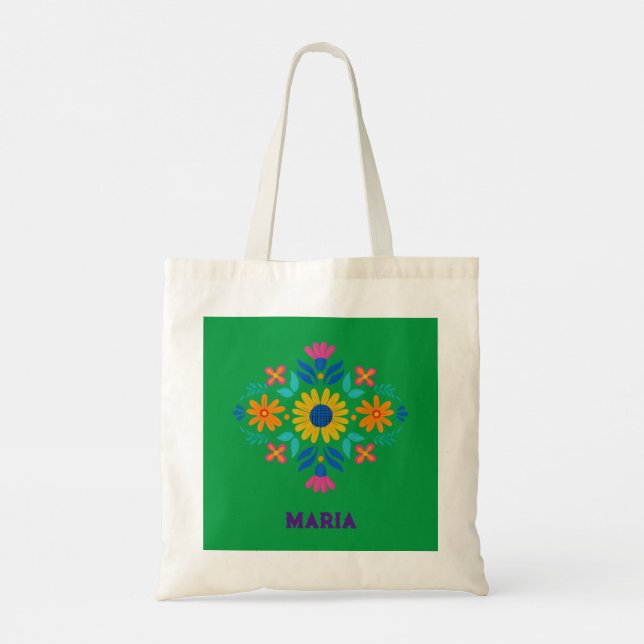 Maßgeschneiderte Fiesta Theme Tote Bag Tragetasche (Rückseite)