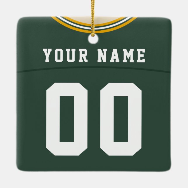 Maßgeschneiderte Football Lacrosse Jersey Ornament (Rückseite)
