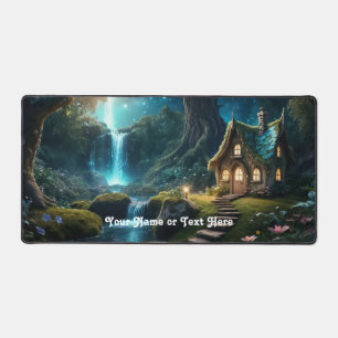 Maßgeschneiderte Forest Waterfall Hütte Desk Mat Schreibtischunterlage