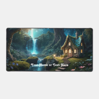 Maßgeschneiderte Forest Waterfall Hütte Desk Mat Schreibtischunterlage