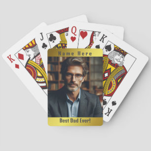 Maßgeschneiderte Foto Golden Vater Klassische Spie Spielkarten