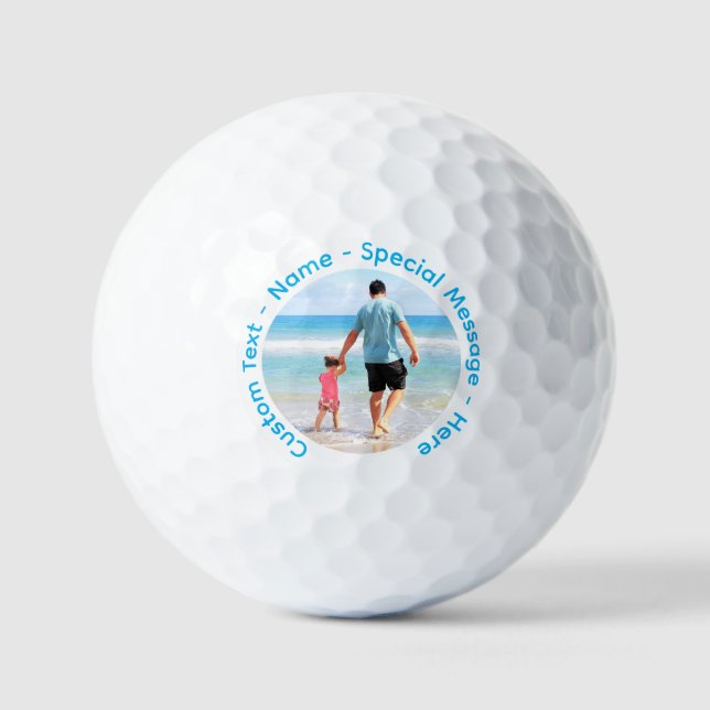 Maßgeschneiderte Foto-Golfbälle mit Text Golfball (Vorderseite)