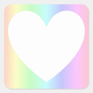 Maßgeschneiderte Foto-Regenbogenfarben Vertikales  Quadratischer Aufkleber
