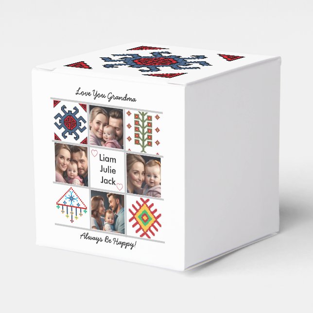 Maßgeschneiderte FotoCollage Geschenkschachtel (Vorderseite)