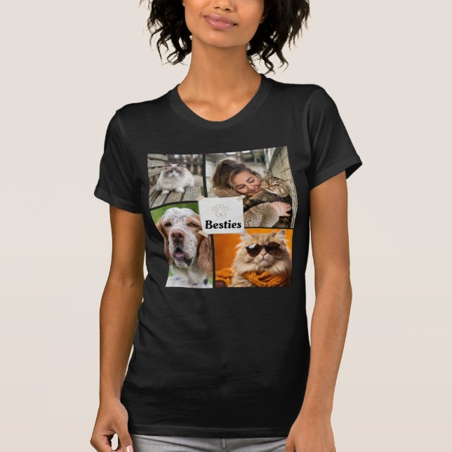 Maßgeschneiderte Fotomaterial für Heimtiere T-Shirt (Vorderseite)