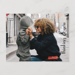 Maßgeschneiderte Fotovorlage "Denken Sie an Sie" Postkarte