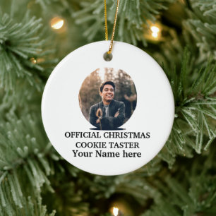 Maßgeschneiderte Fotovorlage für Weihnachtskekse Keramik Ornament