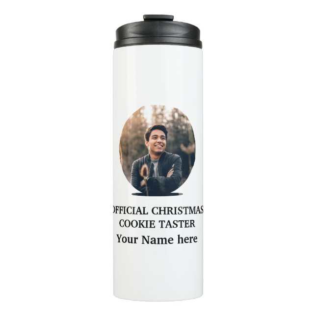 Maßgeschneiderte Fotovorlage für Weihnachtskekse Thermosbecher (Vorderseite)