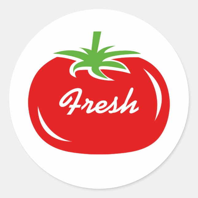 Maßgeschneiderte, frisch rote Tomatenrundkleber un Runder Aufkleber (Vorderseite)