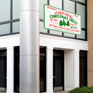 Maßgeschneiderte frische Weihnachtsbäume vom Bauer Banner