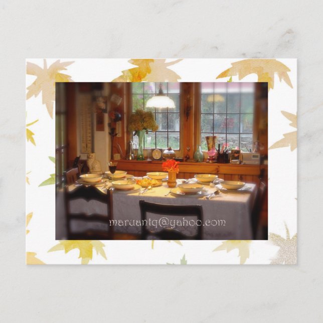 Maßgeschneiderte Front Painterly Fall Foliorder Postkarte (Vorderseite)
