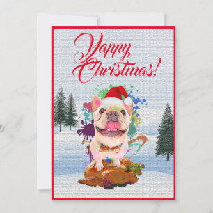 Maßgeschneiderte Funny French Bulldog Yappy Xmas C Ankündigung