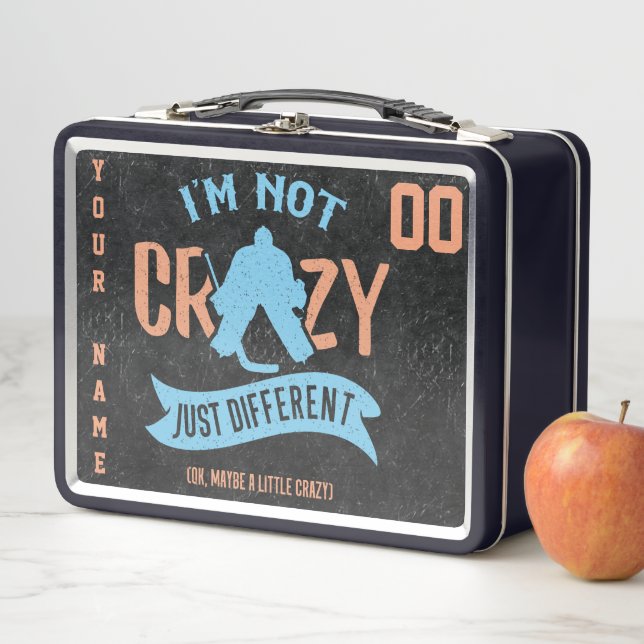 Maßgeschneiderte Funny Hockey Goalie Lunch Box (Beispiel)