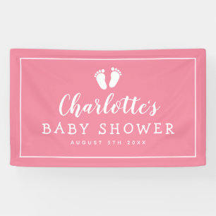 Maßgeschneiderte Fußabdrücke Babydusche Party-Bann Banner