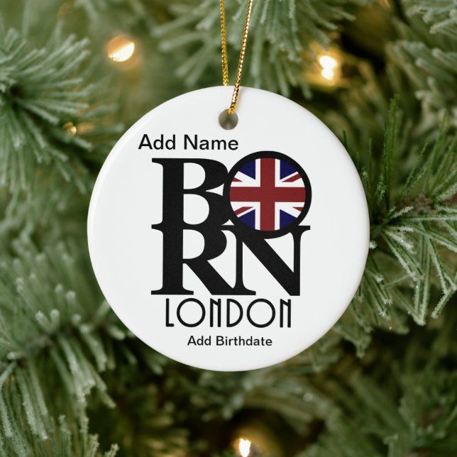 Maßgeschneiderte GEBORENE Londoner Keramik Ornamen Keramik Ornament (Baum)