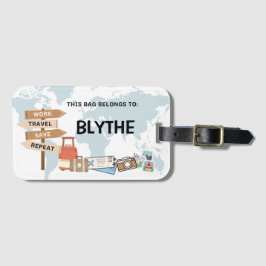 Maßgeschneiderte Gepäckmarke - Arbeiten, Reisen, G Gepäckanhänger