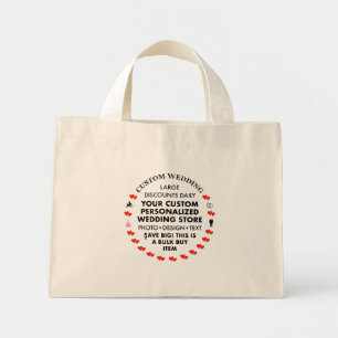 Maßgeschneiderte Geschenke für kleine Cotton Tote Mini Stoffbeutel