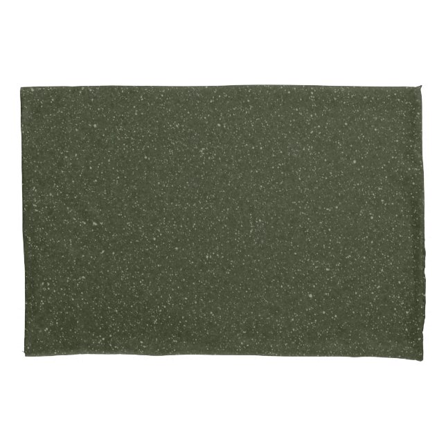 Maßgeschneiderte, gesprenkelte Moosgrün-Pillowcase Kissenbezug (Vorderseite-Links)