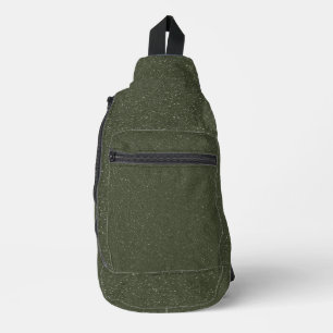 Maßgeschneiderte, gesprenkelte Moosgrüne Sling-Tas Crossbody Bag