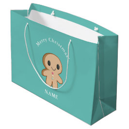Maßgeschneiderte Gingerbrot-Person-Geschenktasche Große Geschenktüte