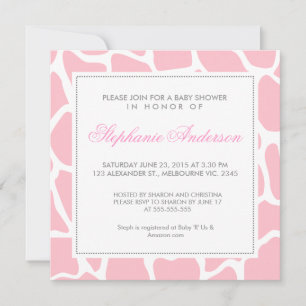 Massgeschneiderte Giraffendusche Einladung