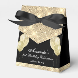 Maßgeschneiderte Glam Black and Gold Geschenkschachtel