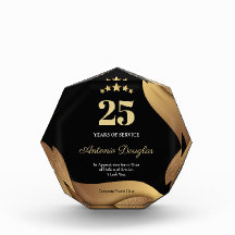 Maßgeschneiderte Gold Stars 25 Jahre Service Mitar