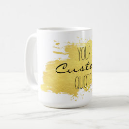 Maßgeschneiderte Goldfolie-Tasse. Kaffeetasse