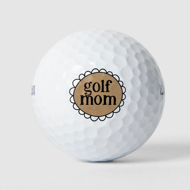 Maßgeschneiderte GOLF MAMA Scallopard Edge Golf Ba Golfball (Vorderseite)