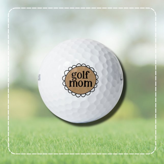 Maßgeschneiderte GOLF MAMA Scallopard Edge Golf Ba Golfball (Show your appreciation with this personalized golf mom keepsake golf ball.)