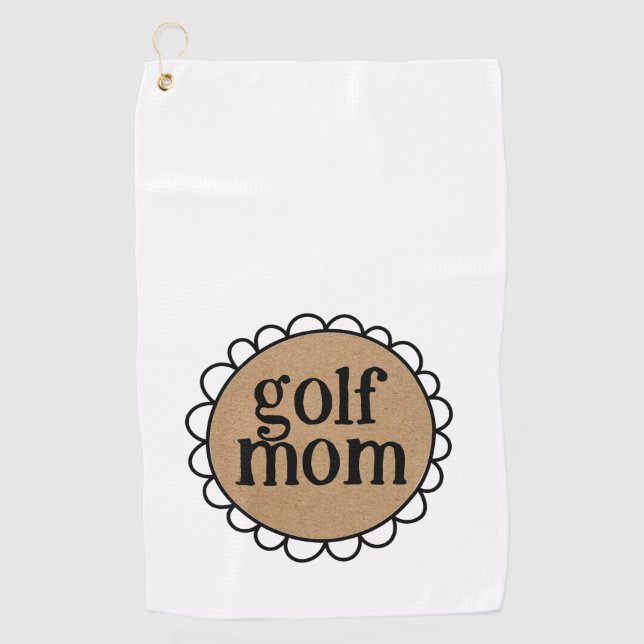 Maßgeschneiderte GOLF-MAMA-Skalierung Golfhandtuch (Vorderseite)
