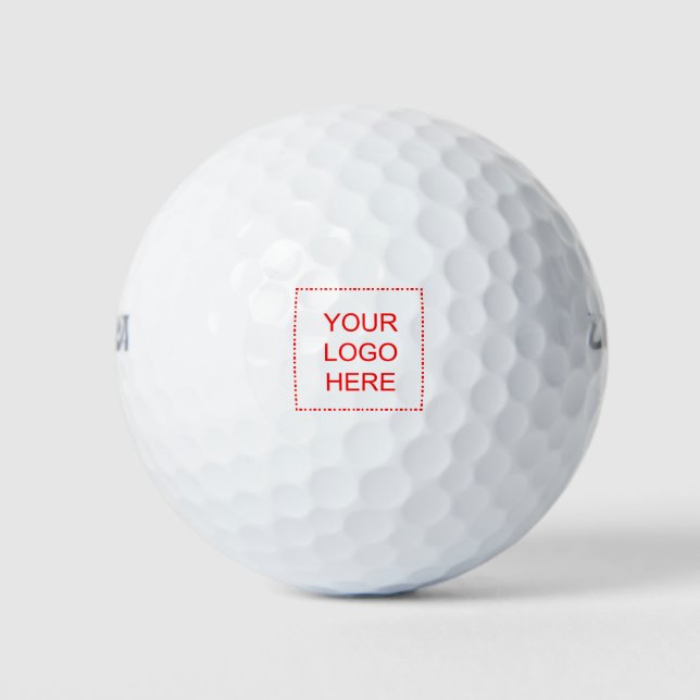 Maßgeschneiderte Golfbälle mit Firmenlogo (Vorderseite)