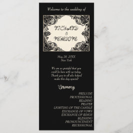 Maßgeschneiderte gotische Hochzeit Programm